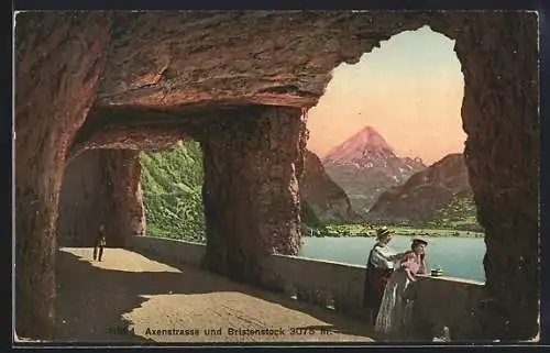 AK Axenstrasse, Blick auf den Bristenstock