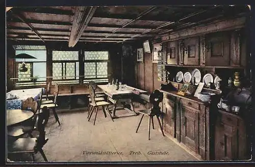 AK Treib /Vierwaldstättersee, Innenansicht eines Gasthauses