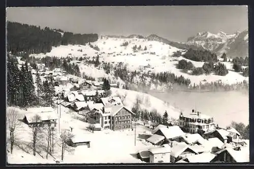 AK Beatenberg, Ortsansicht mit Spirenwald und Waldegg