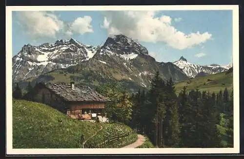 AK Adelboden, Weg nach Schermfanne, Grosslonner-Tschinggelochtighorn