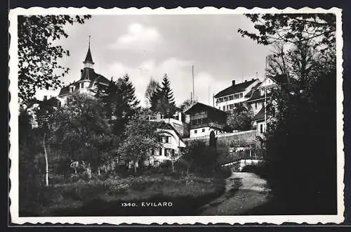AK Evilard, Ortsansicht bei Villengruppe