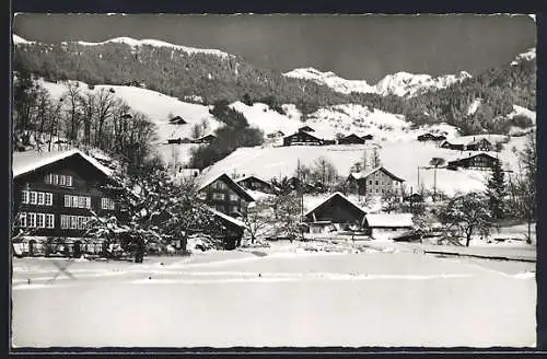 AK Goldern /Brünig-Hasliberg, Ortsansicht im Schnee