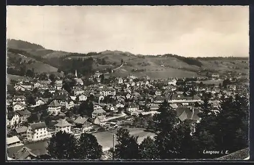 AK Langnau i. E., Gesamtansicht vom Berg aus