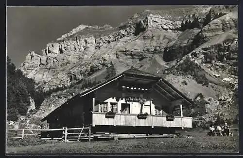 AK Oeschinensee, Das Berghaus Läger mit Birre