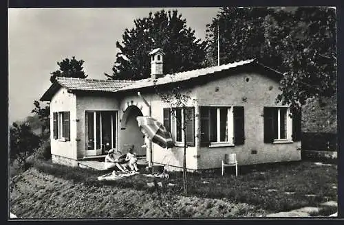 AK Albonago, Haus der Feriensiedlung Schweizer Reisekasse