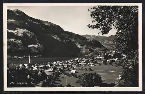AK Lungern, Ortsansicht am Fluss