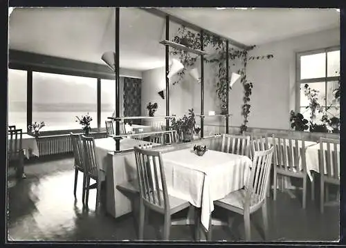 AK Oberhofen am Thunersee, Hotel und Erholungsheim Sursum, Innenansicht