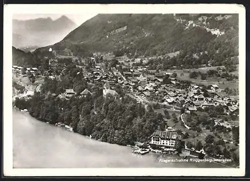 AK Ringgenberg-Interlaken, Fliegeraufnahme der Ortschaft