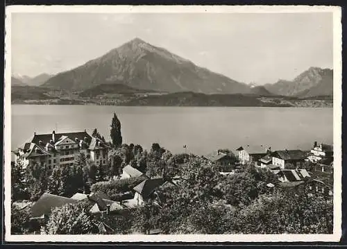 AK Gunten, Teilansicht mit Blick über den See zum Niesen