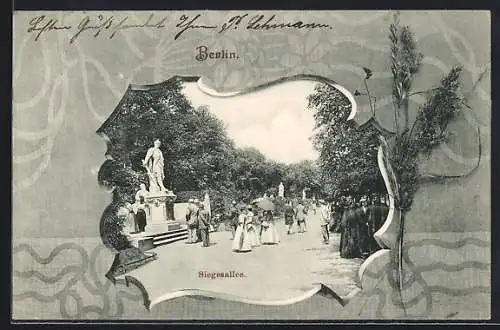 AK Berlin-Tiergarten, Partie in der Siegesallee