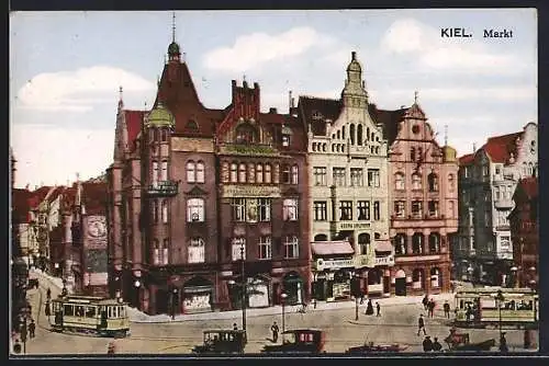 AK Kiel, Strassenbahn am Markt