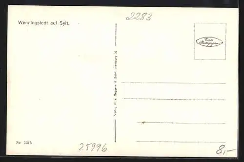 AK Wenningstedt a. Sylt, Ortsansicht bei Tag