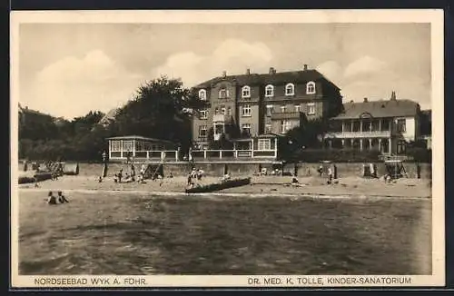 AK Wyk a. Föhr, Nordseebad, Kinder-Sanatorium Dr. med. K. Tolle