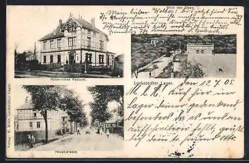 AK Lockstedter Lager, Blick von Oben, Kaiserliches Postamt, Hauptstrasse