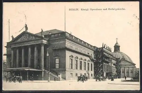 AK Berlin, Königliches Opernhaus und Hedwigskirche