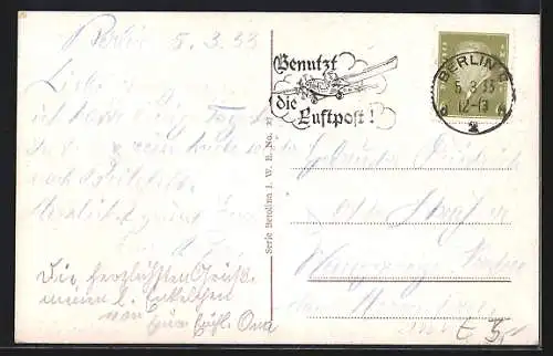 AK Berlin, Autoverkehr Unter den Linden am Denkmal Friedrich d. Grossen