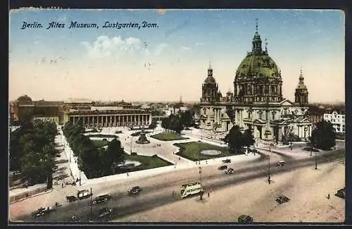 AK Berlin, Altes Museum, Lustgarten und Dom