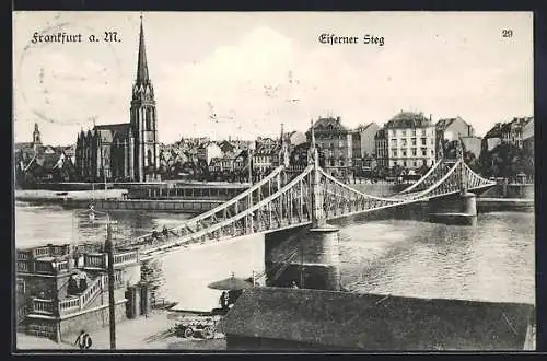 AK Alt-Frankfurt, Eiserner Steg und Dom