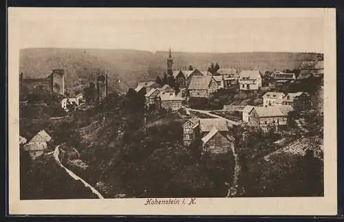 AK Hohenstein / Taunus, Teilansicht aus der Vogelschau