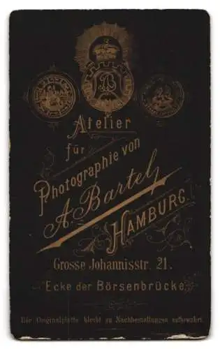 Fotografie A. Bartel, Hamburg, Grosse Johannisstr. 21, Friedrich Schröder im Porträt