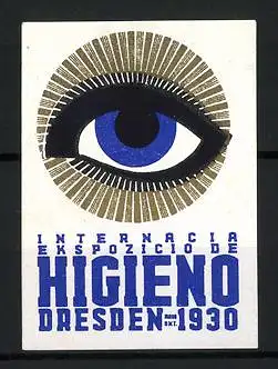 Reklamemarke Dresden, Internacia Ekspozicio de Higieno 1930, Auge als Symbol