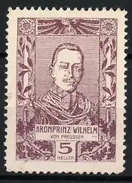 Reklamemarke Kronprinz Wilhelm von Preussen, Porträt