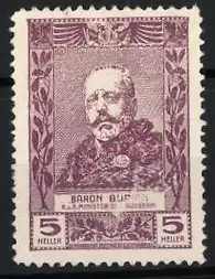 Reklamemarke Baron Burian, K.u.k. Aussenminister