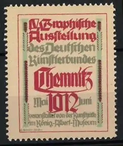 Reklamemarke Chemnitz, Graphische Ausstellung 1912, König-Albert-Museum