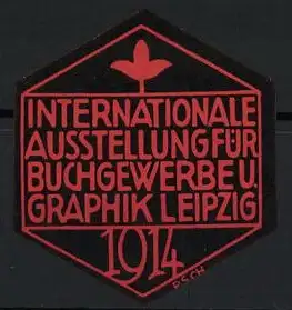 Reklamemarke Leipzig, Internationale Ausstellung für Buchgewerbe u. Graphik 1914