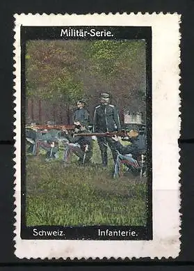 Reklamemarke Schweiz, Militär-Serie, Infanterie-Übung