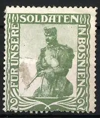 Reklamemarke Bosnien, Für unsere Soldaten, K.u.k. Soldat mit Gewehr