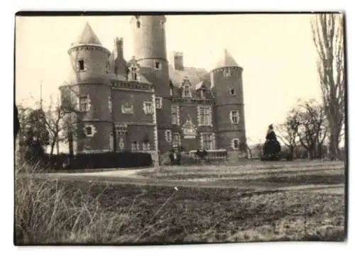 3 Fotografien Ansicht Pont-Remy, Blick auf das Château de Pont Rémy, Schloss mit Rückansicht