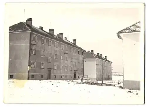 10 Fotografien Ansicht Brünn / Brno, Neubausieldung im Winter, 1958