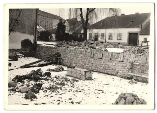 10 Fotografien Ansicht Brünn / Brno, Neubausieldung im Winter, 1958