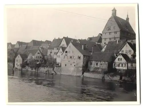 5 Fotografien Ansicht Schwäbisch Gmünd, Heilig Kreuz Münster, Häuser an der Rems