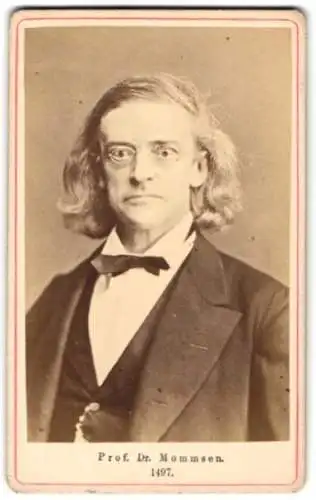 Fotografie unbekannter Fotograf und Ort, Portrait Prof. Dr. Theodor Mommsen, dt. Historiker und Nobelpreisträger