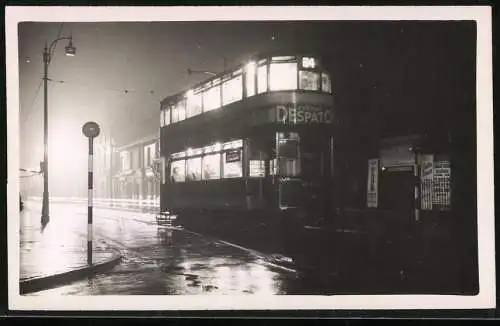 Fotografie W.A. Camwell, Ansicht Birmingham, Strassenbahn Doppeldecker-Triebwagen Nr. 644 Steelhouse Lane