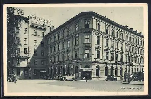 AK Brünn / Brno, Hotel Slavia Maj. Karel Moravec