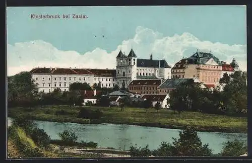 AK Znaim, Partie am Kloster Klosterbruck