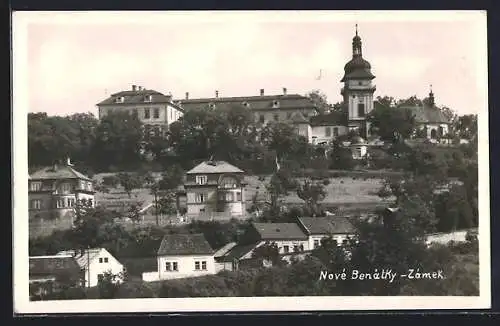 AK Nové Benátky, Teilansicht der Stadt mit Schloss