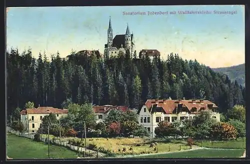 AK Judendorf-Strassengel, Sanatorium mit Blick zur Wallfahrtskirche Strassengel