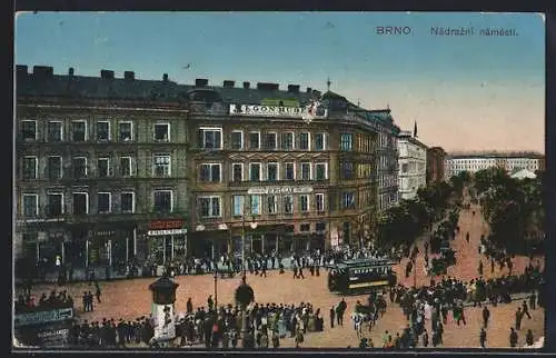 AK Brno, Nádrazni námesti, Tramway