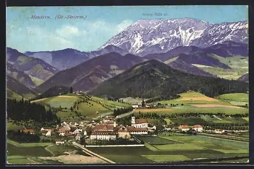 AK Mautern /Obersteiermark, Ortsansicht mit Blick zum Reiting