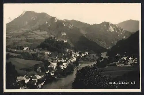 AK Losenstein a. d. Enns, Ortsansicht aus der Vogelschau