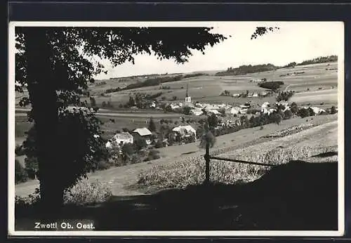 AK Zwettl /O.-Oe., Gesamtansicht mit Kirche