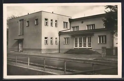 AK Milowitz / Milovice, Gebäude auf dem Truppenübungsplatz