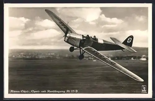 AK Klemm Schul- Sport- und Kunstflugzeug Kl 25D