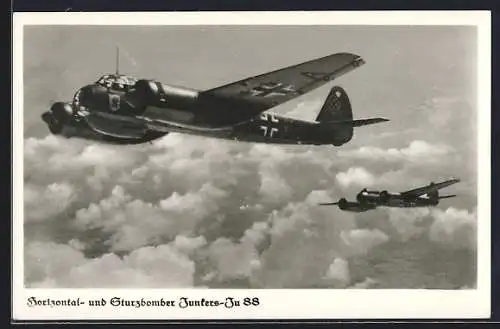 AK Horizontal- und Sturzbomber Junkers Ju 88