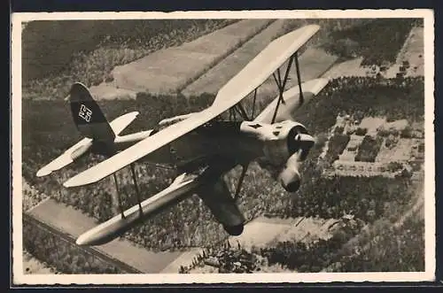 AK Unsere Wehrmacht, Flugzeug Arado Ar 95-Land als Nachtaufklärer, 