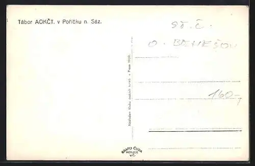 AK Porící nad Sázavou, Tàbor Aokcst